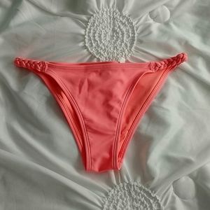 New Aerie Swim Teeny Pink Braided Bikini Bottoms